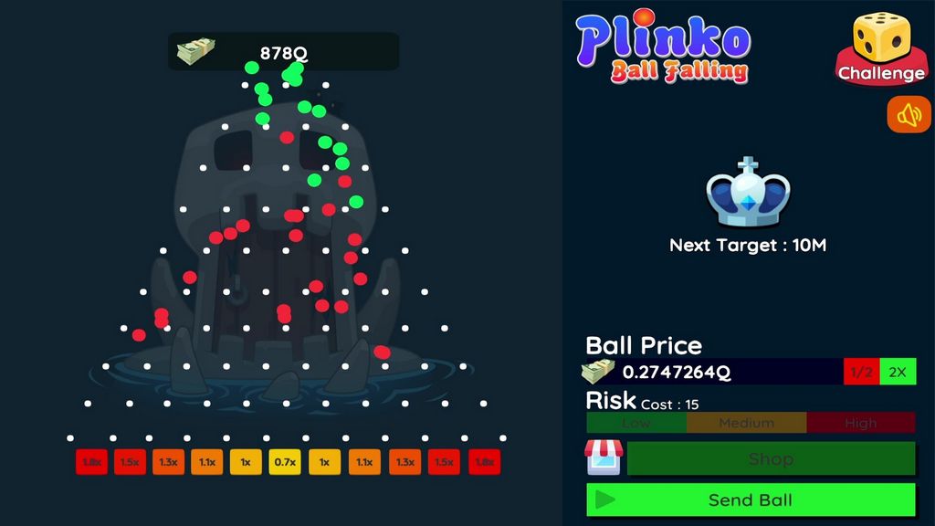 Plinko Gambling Enterprise Video Game - Bet Actual Money - 2500$ Benefit!