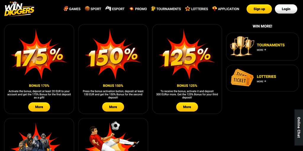 Win Diggers Online Casino Mobile Video Gaming
